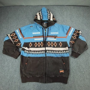 Vintage Akademiks Hooded Jacket Sweatshirt Mens 3XL Polar Explorer full Zip 90s - Picture 1 of 14