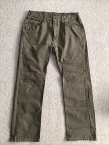 Carhartt Relaxed Fit Canvas Pants Mens 36X32 Olive Green Workwear 100096-909 - Picture 1 of 6