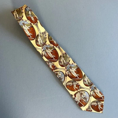Polo Ralph Lauren Tie VTG Tennis Silk Made in USA Novelty Cricket Menswear - Image 1 of 4