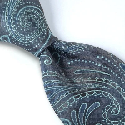 Gravata masculina padrão paisley GEOFFREY BEENE, 55% seda 45% poliéster, multicolorida - Imagem 1 de 4