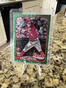 2024 Topps Serie 2 Matt McLAIN 1989 TOPPS LÁMINA VERDE/99 #89B2-38 ROJOS - Imagen 1 de 2