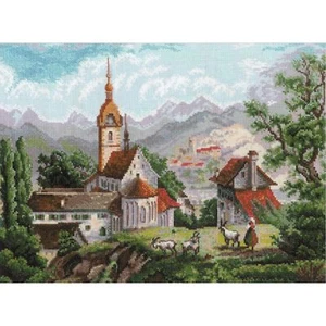 RIOLIS 1701 Monastère de Shonenvert Kit Broderie Point de Croix compté - Imagen 1 de 5
