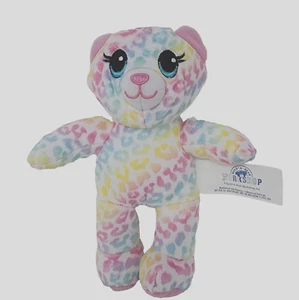 Build A Bear Rainbow Leopard Print Kitty Cat Plush Small 7" Stuffed - Picture 1 of 4