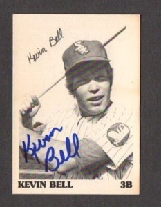 Kevin Bell 1975 TCMA Appleton Foxes authentic autographed card 