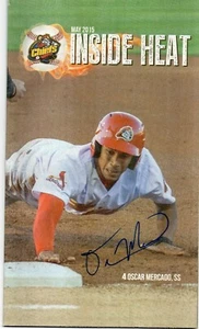 Oscar Mercado signed handsigniert Peoria Chiefs Spielprogramm MILB - Bild 1 von 1