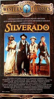 Silverado (VHS, 1985, VG) Scott Glenn, Kevin Kline, Danny Glover, Kevin Costner  - Image 1 of 2