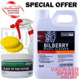 VALETPRO HEIDELBEER FELGENREINIGER 1L & SCHWARZ IN DIE ZUKUNFT 250ML *NICHT SÄURE* - Bild 1 von 6