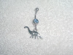 Piercing de joyería corporal anillo ombligo ombligo ombligo con dije de dinosaurio  - Imagen 1 de 1
