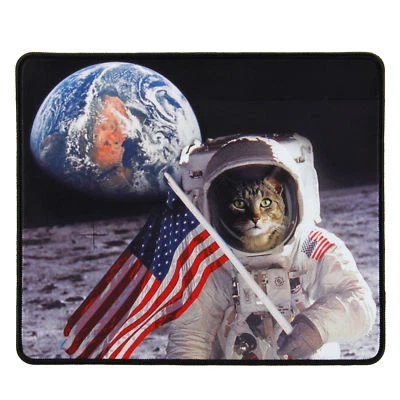 ENHANCE XL Funny Large Cat Gaming Mouse Pad with Patriotic Cat Astronaut - Image 1 of 4