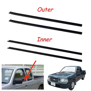 Door Belt WeatherStrip Rubber Seal Pair Fit Ford Ranger Single Cab Pickup 06-12 - Picture 1 of 1
