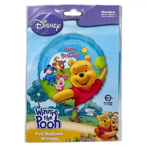 Disney Winnie The Pooh Balloon Foil Kids Birthday Party Helium Round Vtg 17in - Picture 1 of 2