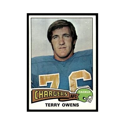 1975 Topps Football Card Terry Owens San Diego Chargers #256 - Image 1 of 3