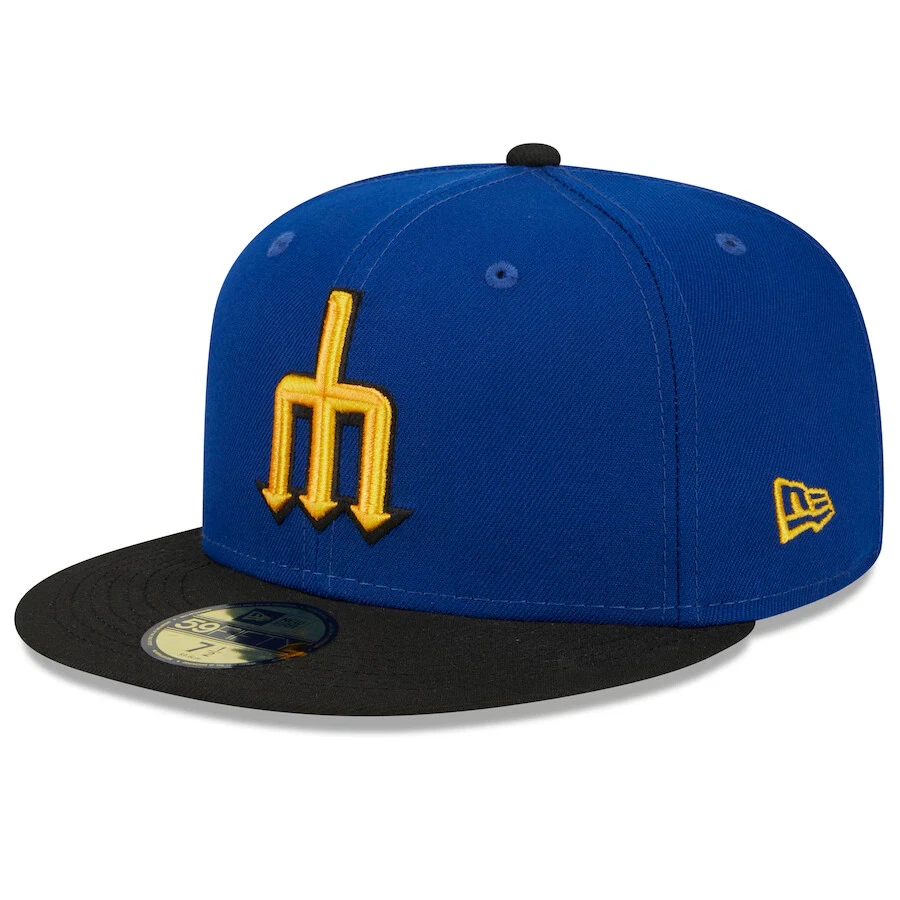 Men's New Era Royal/Black Seattle Mariners 2023 City Connect 59FIFTY Fitted Hat - Image 1 of 4