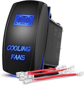 Nilight COOLING FANS Rocker Switch Led Light Bar Switch 5Pin Laser On Off SPST - Picture 1 of 9