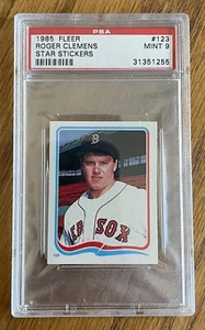 1985 Fleer Baseball #123 “Roger Clemens” Boston Red Sox | Star Stickers | PSA 9! - Picture 1 of 6