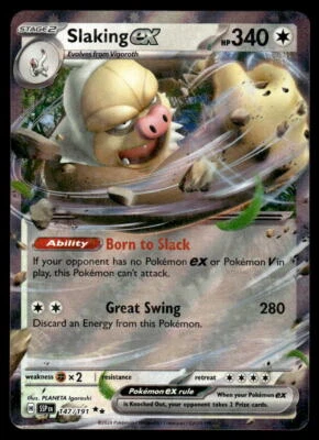Pokemon TCG SV: Surging Sparks #142/191 Slaking EX NM - Image 1 of 2