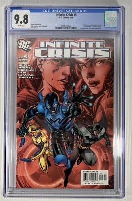 Infinite Crisis #5 CGC 9.8 Jim Lee 1st App. Blue Beetle (Jaime Reyes) DC 2006 - Image 1 of 4