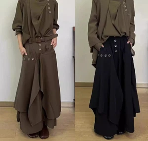 Pantaloni Yamamoto stile giapponese uomo dimagranti retrò yohji irregolari gamba larga casual - Foto 1 di 20