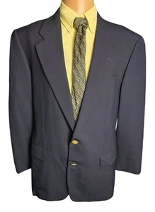 Vintage HICKEY FREEMAN CANTERBURY Marine WOLLE SPORT MANTEL Goldknöpfe Herren 40R Klassisch - Bild 1 von 21