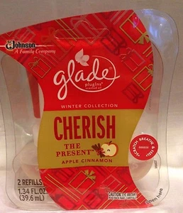 2 Glade Plugins Scented Oil Refill Cherish The Present Apple Cinnamon refills - Picture 1 of 1