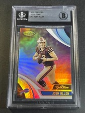 JOSH ALLEN 2018 PANINI CERTIFIED #17 GOLD TEAM HOLOFOIL ROOKIE RC BUFFALO BILLS
