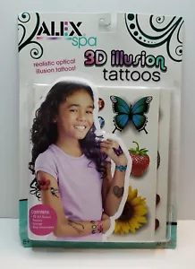 2016 Alex Spa 3D Illusion Tattoos w/ 55 Tattoos, Sponge, Easy Instructions 8yrs+ - Picture 1 of 6