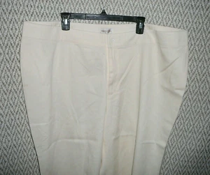 Monroe & Main Women's Ivory Capri Crop Pants Cotton Stretch Plus 24W, 2X NWT - Picture 1 of 7