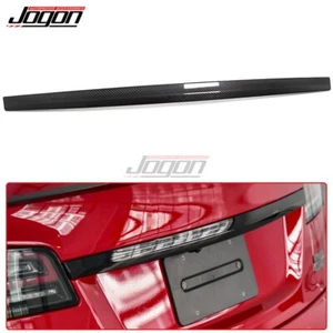 Exterior Car Rear Trunk Lid Strip Cover For Tesla Model S 2021-2023 Carbon Fiber - Foto 1 di 9