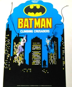 Batman Climbing Crusaders Point of Purchase Sign 1989 With Batman Joker Figures - Picture 1 of 3