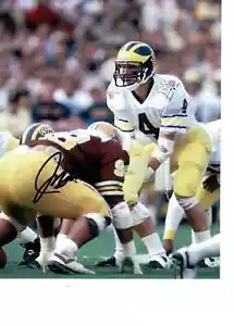 Michigan Jim Harbaugh autographed 8x10 coor action QB photo - Picture 1 of 1