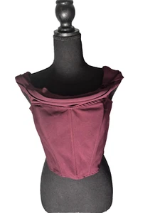 Damen Bustier Korsett Top Größe Large Lila Schulterfrei Renaissance Whimsigoth - Bild 1 von 11