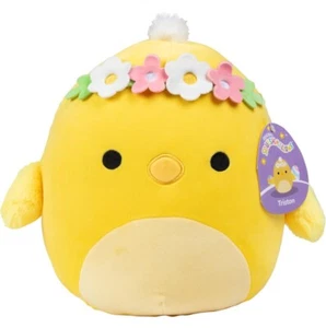 Squishmallows TRISTON Easter Chicken w/ Flowers 11" Plushie Spring Squad Toy - Picture 1 of 7