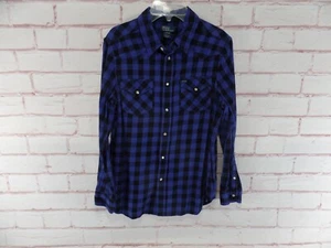 Polo Ralph Lauren Shirt Youth L (14-16) Western Pearl Snap Long Sleeve Plaid - Picture 1 of 7