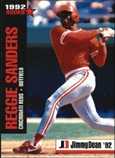1992 Jimmy Dean Rookie Stars Baseball Card #5 Reggie Sanders