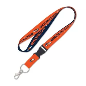 Denver Broncos Lanyard Keychain ID Holder - Picture 1 of 1