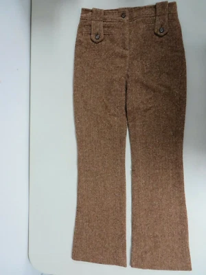 D&G DOLCE & GABBANA    Houndstooth  Brown Bootcut Pants 26/40  NWOT - Imagem 1 de 4