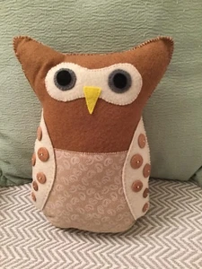 handmade owl in shades of cinnamon - Picture 1 of 4