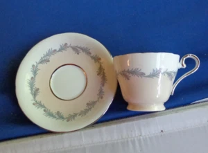 Aynsley England Enamel Accent Floral Demitasse Cup and Saucer C1602/3 Bone China - Picture 1 of 4