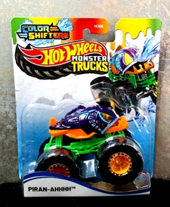 Mattel Hot Wheels Monster Trucks Color Shifters Piran-Ahhh (HGX06) - Nuevo y EMBALAJE ORIGINAL - Imagen 1 de 4
