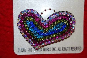 Brillant Regenbogen Kristall Herz Pin Valentinstag Weihnachten Muttertag Jahrestag - Bild 1 von 4