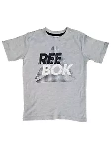 Reebok Boys Gray Triangle Logo Short Sleeve Tee T-Shirt - Picture 1 of 1