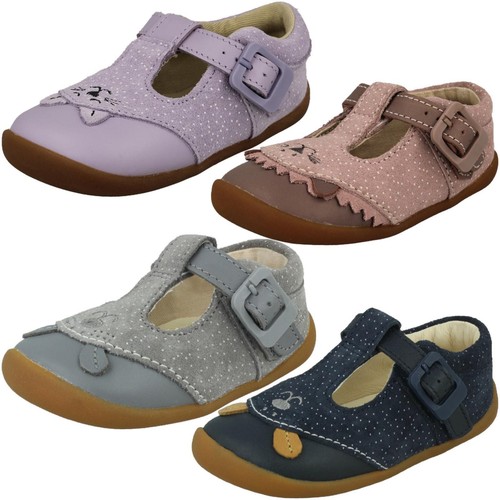 Girls Clarks 'Roamer Cub' Pink Suede First Shoe Pre Walkers