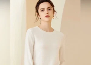 NWT Talbots Winter Ivory 100% Cashmere 3/4 Sleeve Pullover Sweater Size PM FXF - Picture 1 of 11