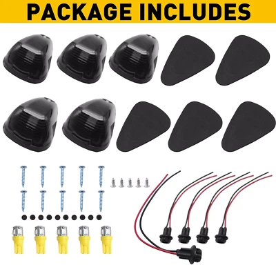 Luces LED de humo para techo de cabina marcador ámbar 5 piezas para Ford F250 F-350 F-450 Super Duty Foto 1 de 4