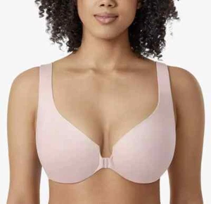 Reggiseno Delimira chiusura anteriore copertura completa 34C racerback ferretto rosa chiaro - Foto 1 di 2