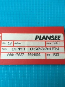Plansee - 10 nuevas inserciones de giro de carburo CPMT 060304EN S26T - Imagen 1 de 2