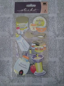 Sticko Sammelalbum Aufkleber Baby erster Teller Babynahrung Flasche Wärmer Formel 8STCK. - Bild 1 von 2