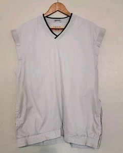 Izod XFG Men's Beige Navy Polyester Sleeveless Mesh Golf Vest Size LARGE Xtreme - Picture 1 of 6