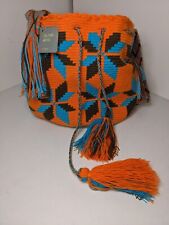 Cultura Wayuu Columbia bucket bag / purse NWT Mochila Handwoven bright colors