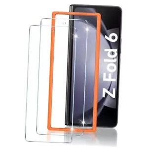 2-Pack Samsung Galaxy Z Fold 6 Screen Protector, Tempered Transparent-fold 6 - Picture 1 of 7